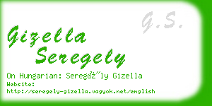 gizella seregely business card